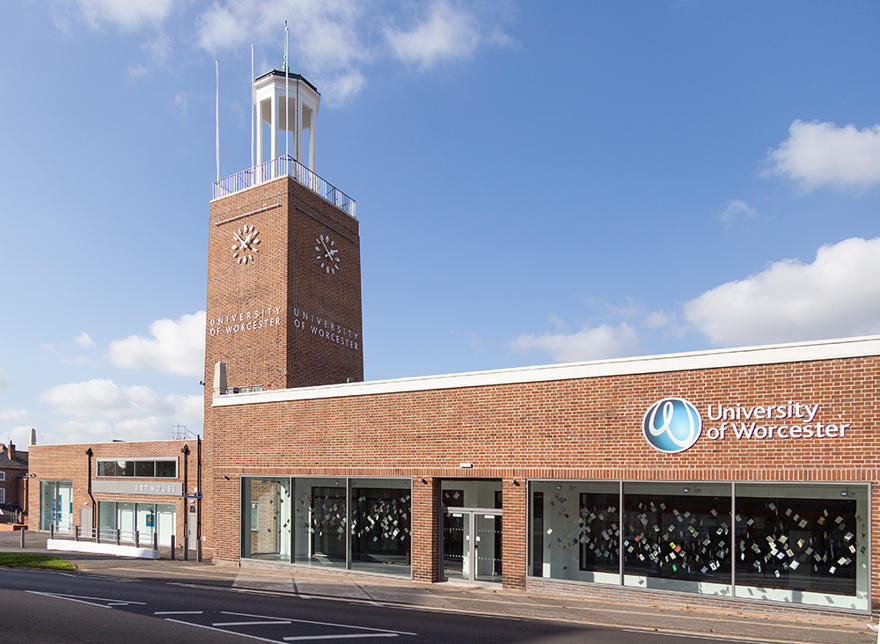 The outside of the University of Worcester's Art House building