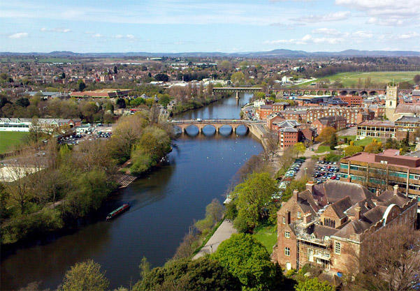 The River Severn aerial view - see it at a University Open Day