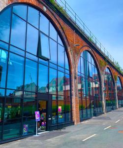A shot of the Arches in Worcester during the Arts Degree Show 2022