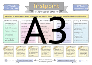 Advice for Staff A3 poster