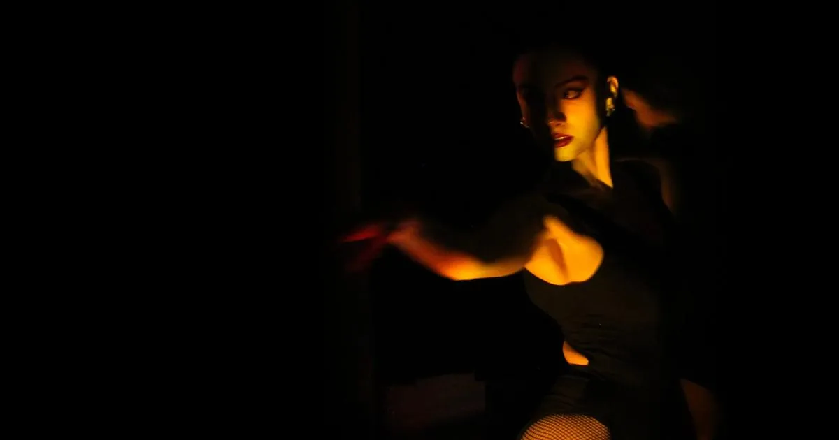 Female dancer in the dark