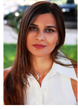 portrait photo of a woman with long brown hair