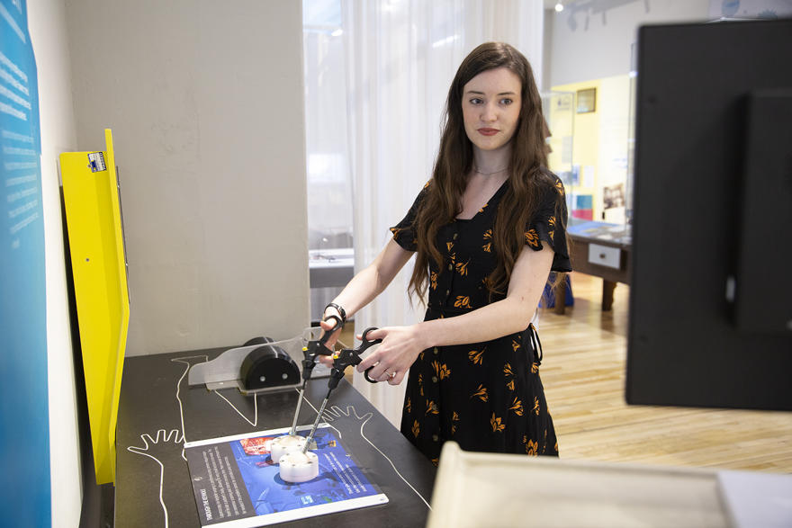 Infrmary interactive displays - Harriet Hathaway using keyhole surgery 3
