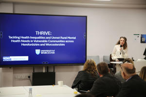 Prof Eleanor Bradley addresses the audience