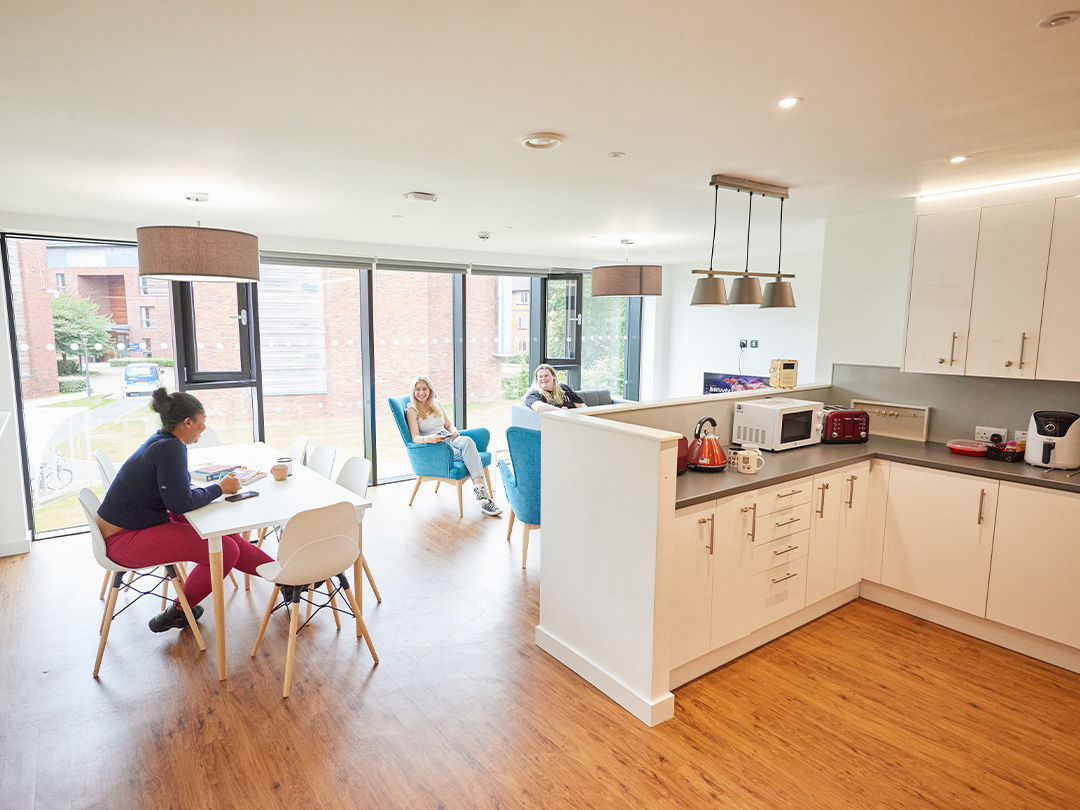 Students walking outside our St John's Campus main reception
