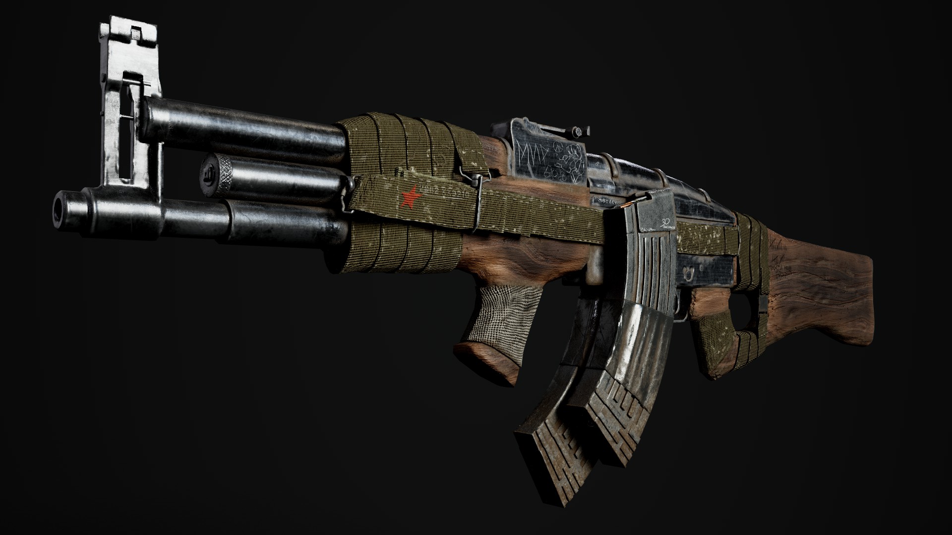 A render of a gun