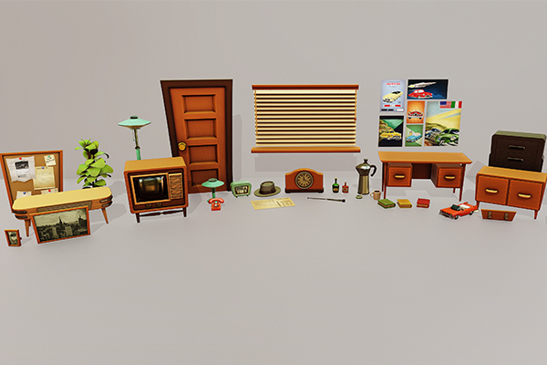 Game Art student design work.