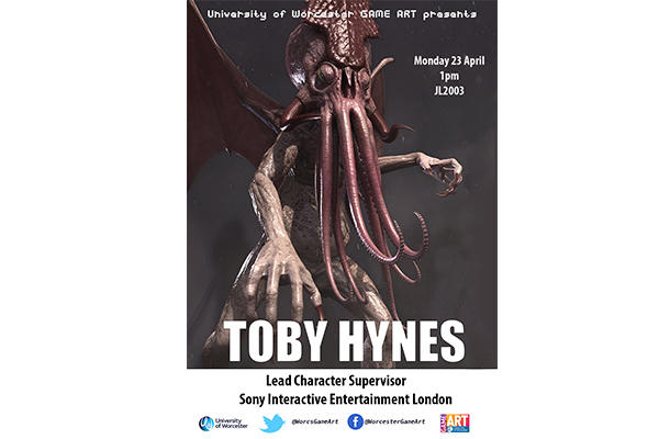 Promotion for Game Art visiting speaker - Toby Hynes