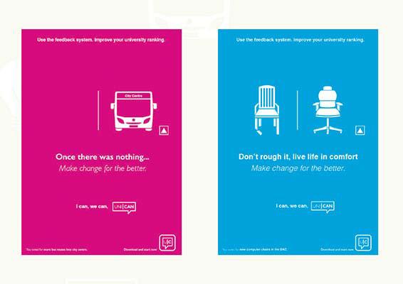 Graphic design degree course student artwork