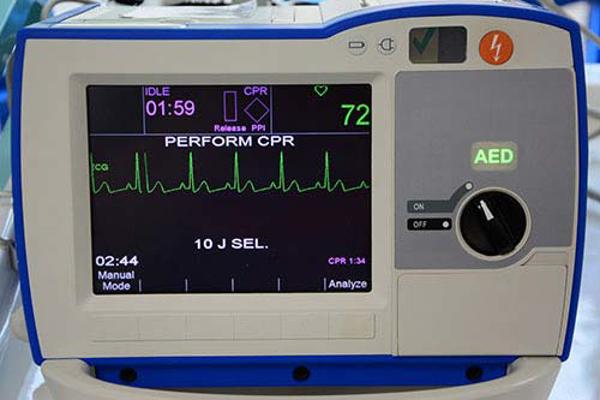 An ECG machine used for paramedic training on our paramedic science degree.