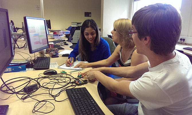 PGCE Computer Science students working with Raspberry Pi