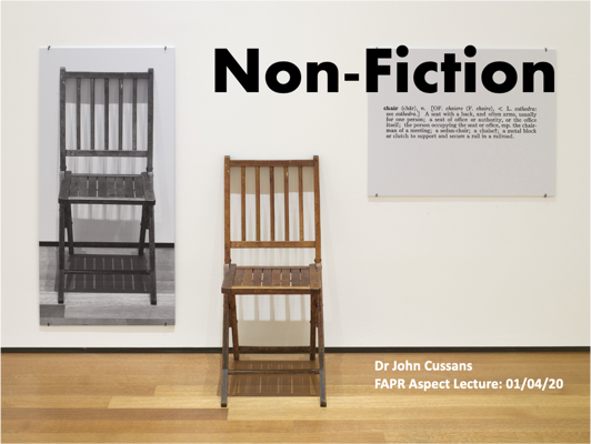 Poster for 'Non-Fiction' Aspect Lecture