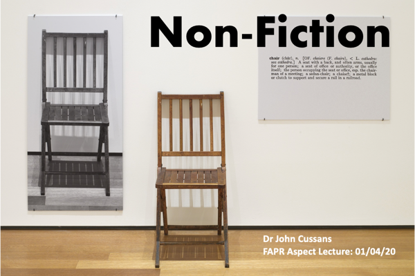 Poster for 'Non-Fiction' Aspect Lecture