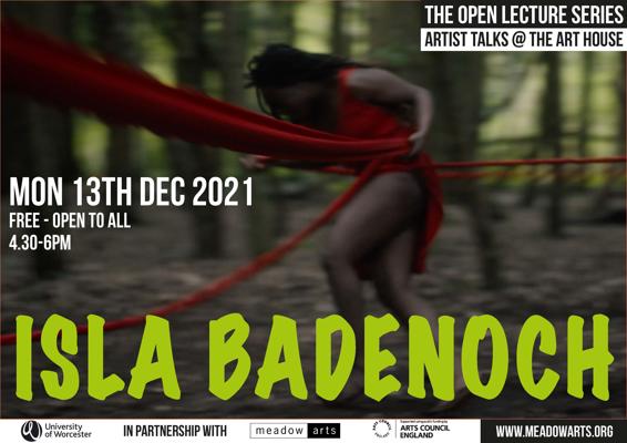 Poster for Isla Badenoch lecture at the Art House