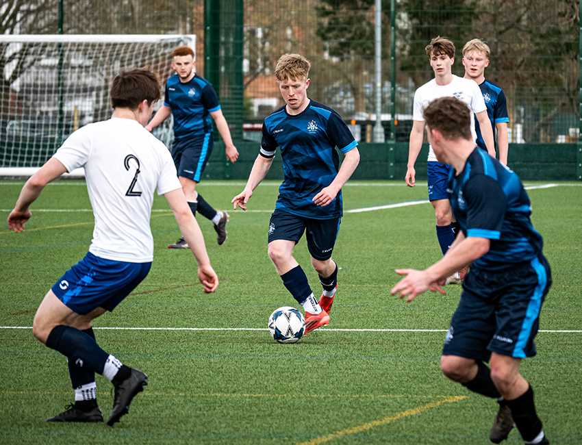 two teams playing football