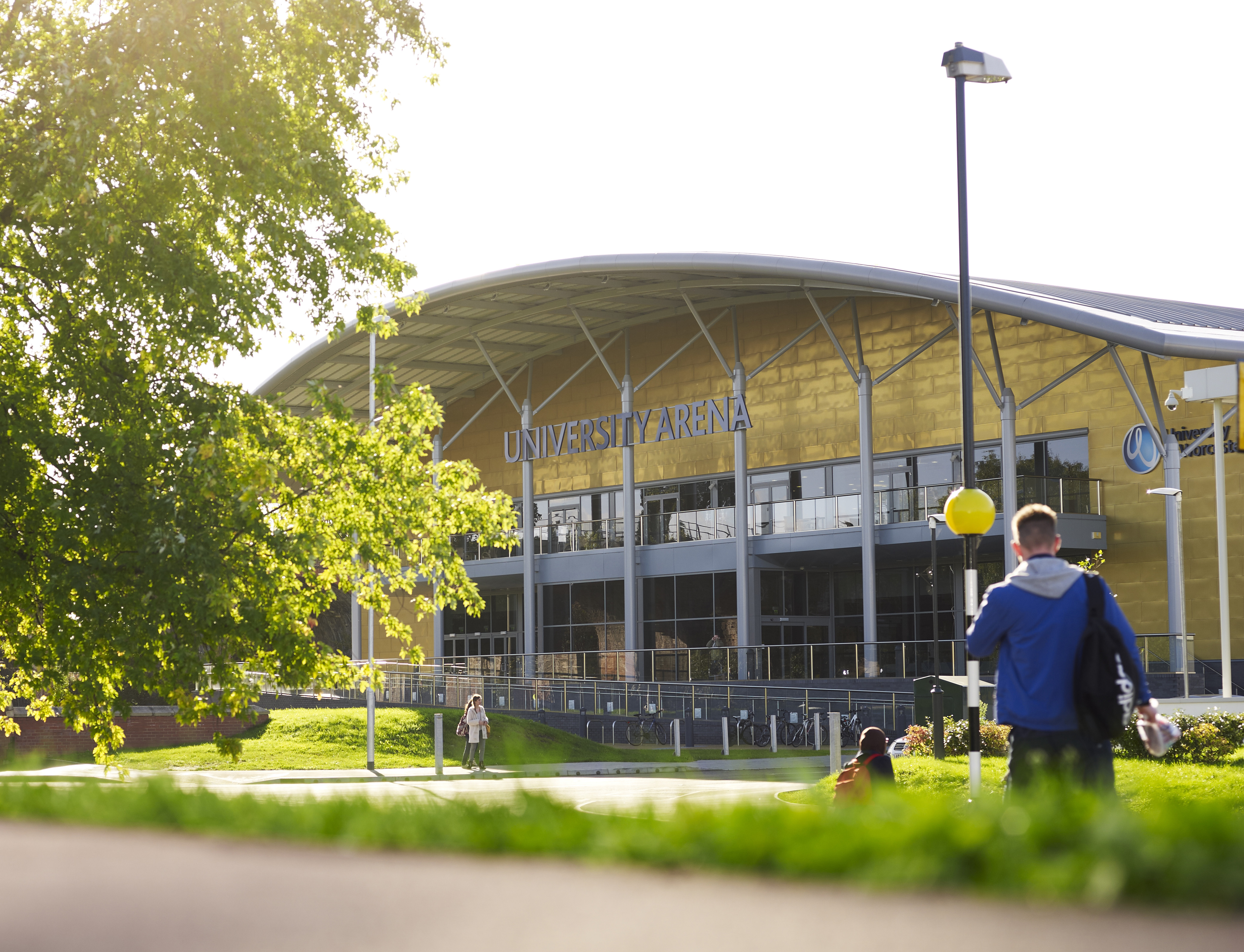 Exterior view of the University of Worcester Arena