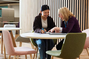 One-to-one tutorial with a student and lecturer