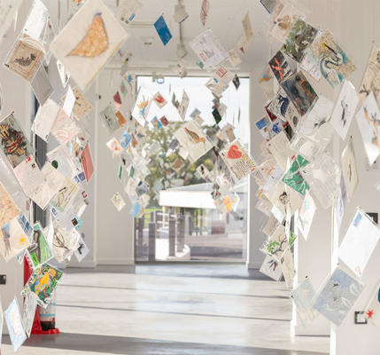A postcard exhibition at the Art House