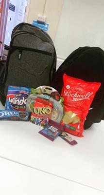 two bags and some confectionary
