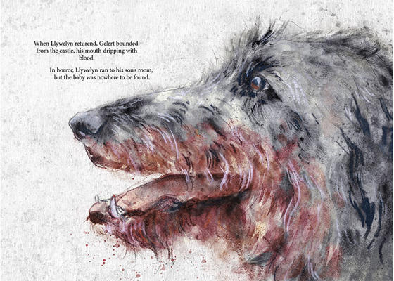A drawing of a shaggy dog