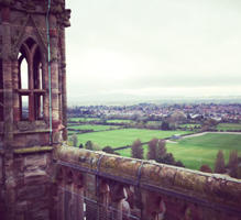 elevated view of worcester from the cathedral tower