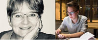 Margaret Adkins and Michael Wheatley. Creative Writing degree prize winners.