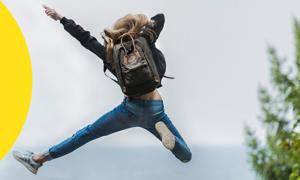 leaping girl