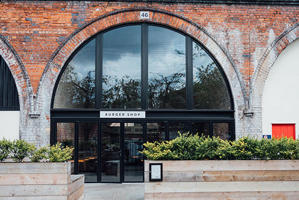 An outside shot of the Burger Shop which is housed in a Railway Archway