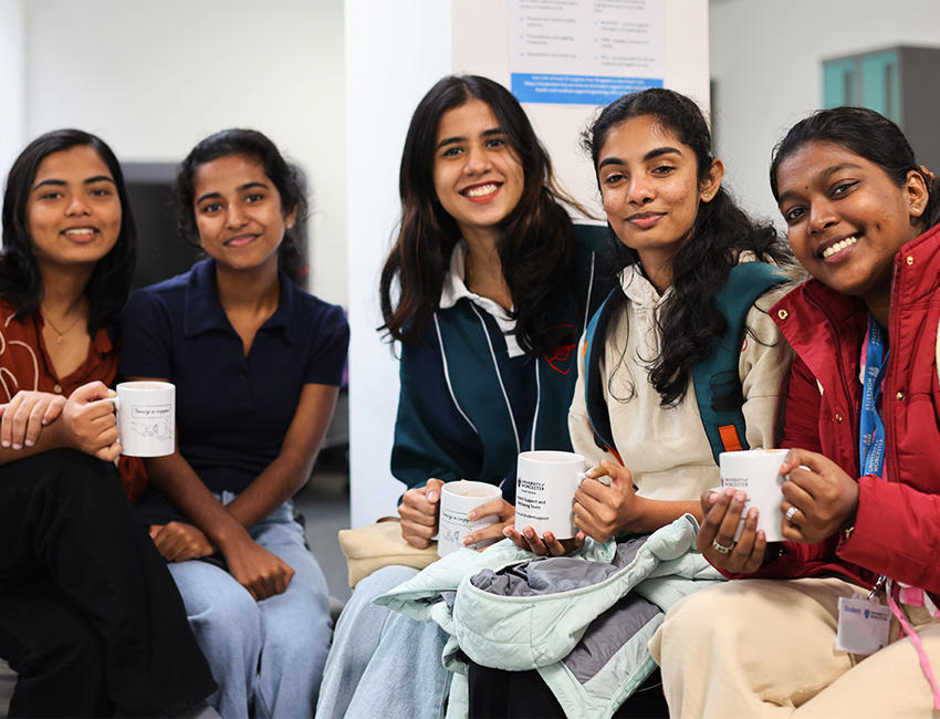 International students attending welcome activity