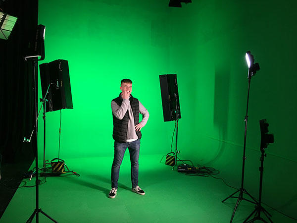 Degree Show - green screen set up - credit Richard Waterworth