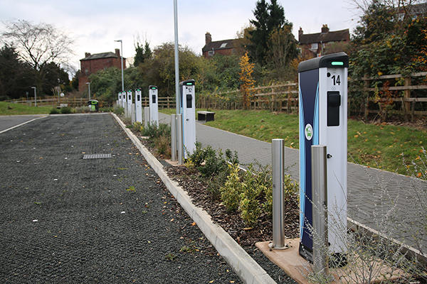 EV chargers at Severn Campus 2