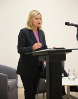 Justine Greening speaking at The Hive web