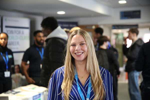 Students walking outside our St John's Campus main reception