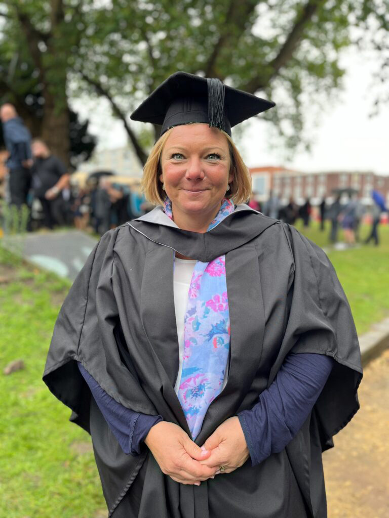 University of Worcester logo on a light blue background