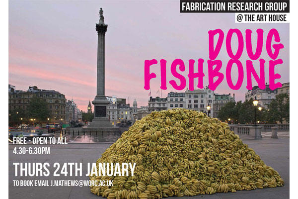 A poster for an art exhibition by Doug Fishbone
