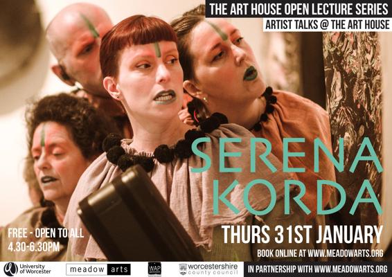 A poster for an art exhibition by Serena Korda