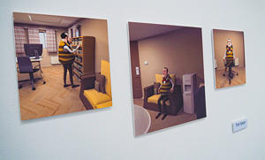 A shot of Tobi's walk mounted on the wall