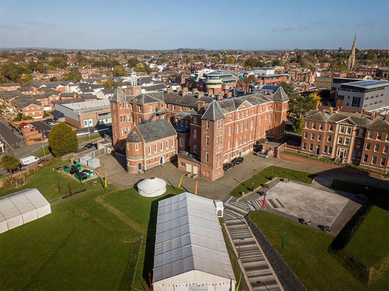 An aloft view of the City Campus