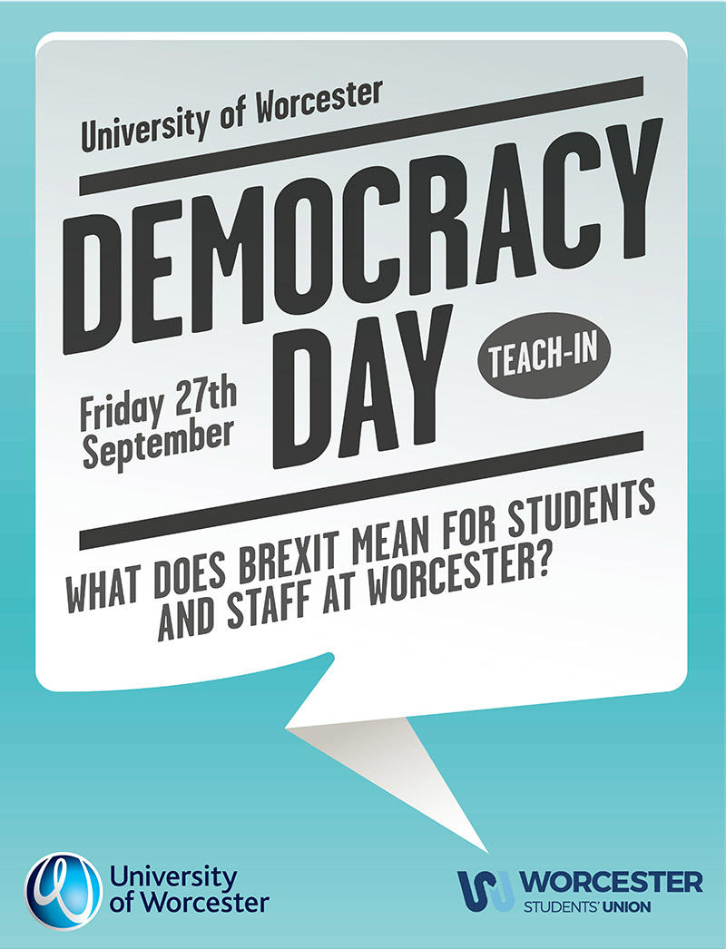 Democracy Day speech bubble