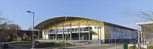 An outside shot of the arena