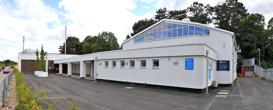A shot of the outside of the garage out studios