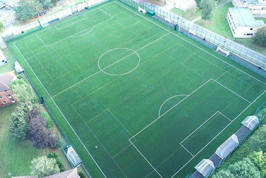 Arial view of John Bateman 3G astroturf