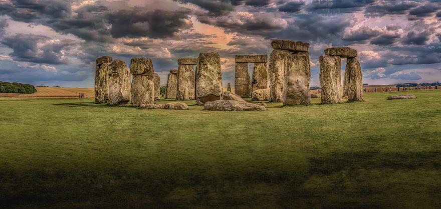 Stonehenge under a cloudy sky