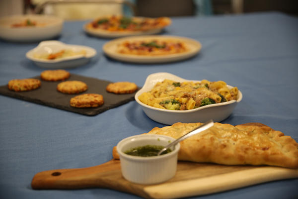 A variety of foods made by the students