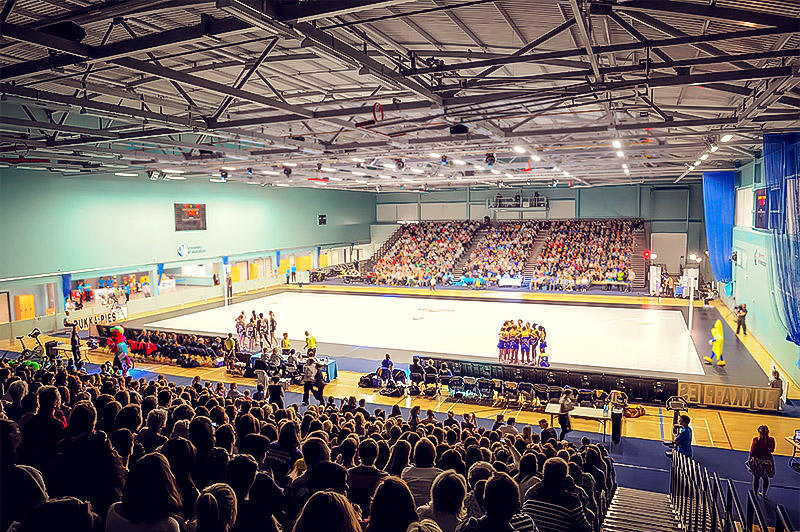 Interior view of the University of Worcester Arena