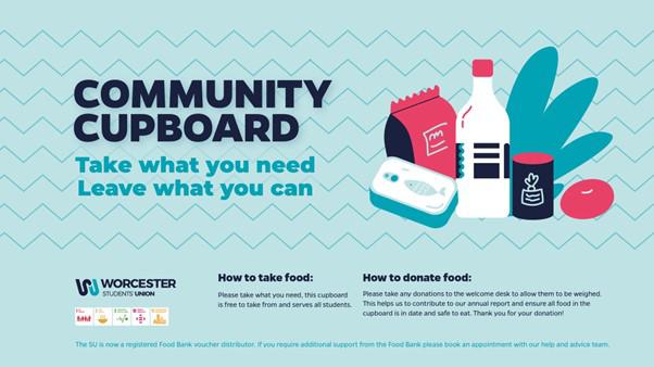 Students' Union community cupboard graphic