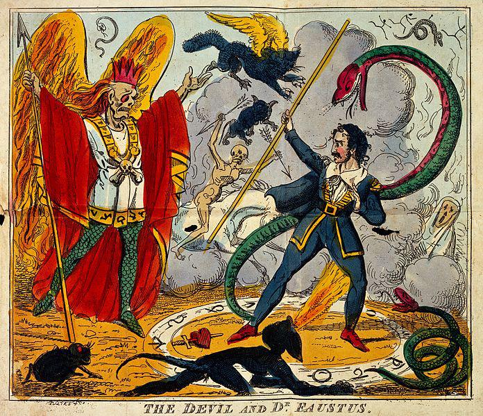 The Devil and Doctor Faustus face-off