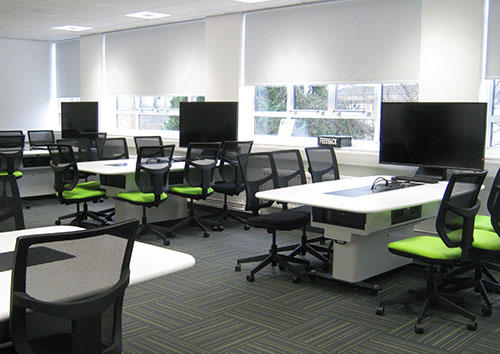 An empty Humanities classroom