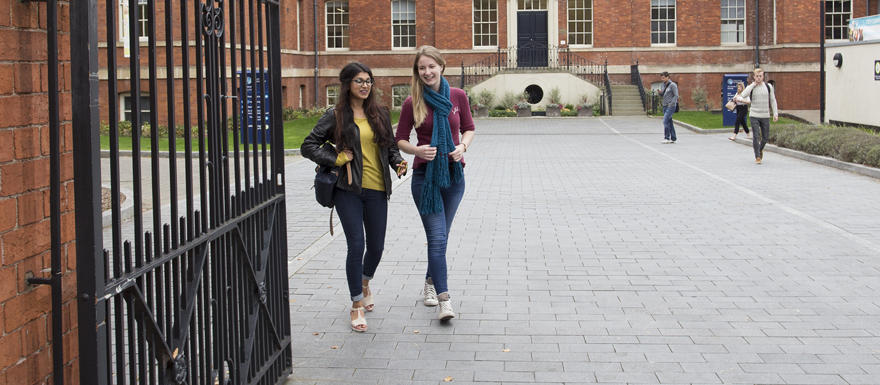 Students walk through City Campus