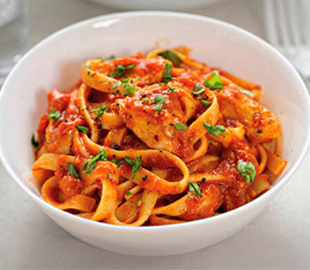 pasta with sauce